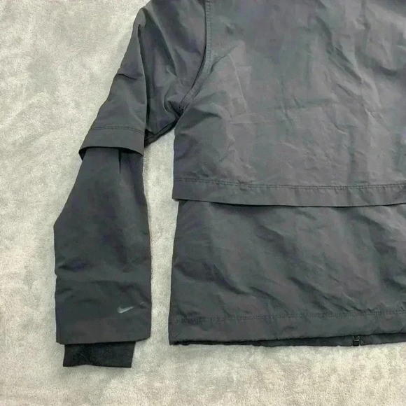 Nike Jacket Womens Small Black Full Zip Hyperadapt Shield Sweatshirt Av3702-010 - Picture 12 of 12